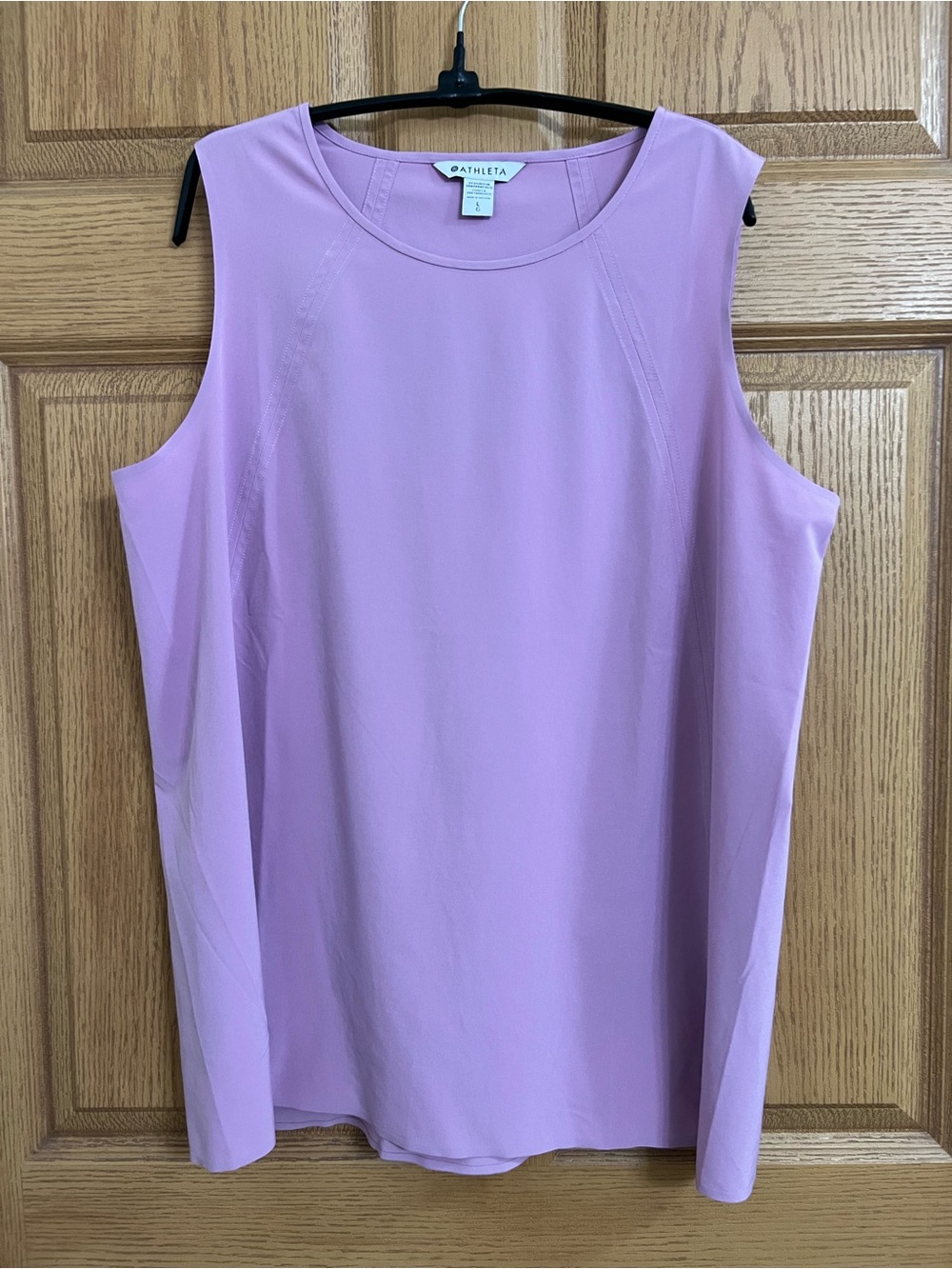 Athleta Zephyr Refined Tank Pink Sleeveless Top Sz Large